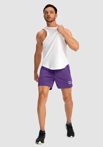 Vista 6 de G Gradual Pantalones cortos de correr para hombre con bolsillos con cremallera, secado rápido, gimnasio, atletismo, entrenamiento, pantalones cortos