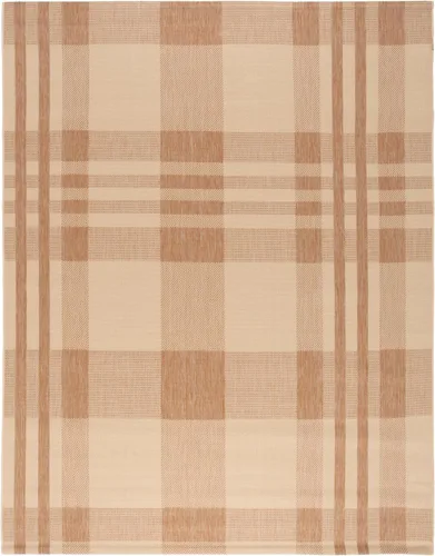 Vista 31 de SAFAVIEH Alfombra Lavable para Exteriores Colección Courtyard - 2'3" x 4', Beige y Azul, Patrón a Cuadros, No Desprende Pelusa y Fácil Limpieza