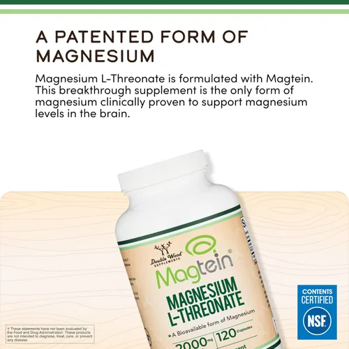 Vista 5 de Cápsulas de magnesio L threonate, suplemento de alta absorción, forma biodisponible, 0.7 oz, 100 cápsulas