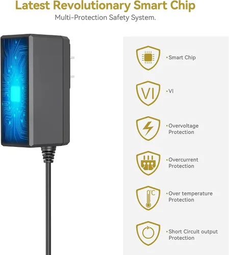 Vista 2 de Fuente de alimentación de repuesto de 5 V para teléfono Yealink Adaptador CA/CC compatible con teléfonos IP Yealink SIP-T29G, T46S T48S, T58A