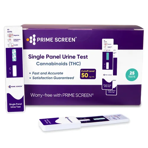 Vista 8 de Paquete de 5 Prime Screen Kit de prueba de drogas de marihuana (THC) - Prueba de detección de drogas en orina aprobada médicamente - Detecta