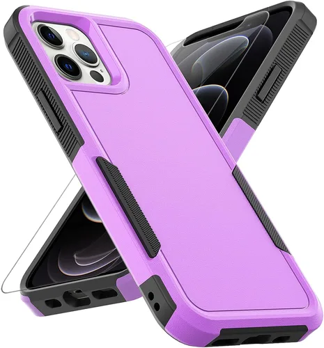 Vista 11 de MDCN Funda para iPhone 12 / iPhone 12 PRO: funda protectora de doble capa resistente para teléfono celular, a prueba de golpes, resistente