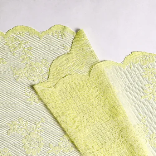 Vista 6 de Cortinas de encaje amarillo para dormitorio de 84 pulgadas de largo, elegantes paneles de cortina bordados con rosas francesas, cortinas duraderas