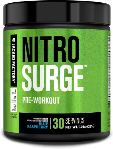 Vista 20 de Jacked Factory NITROSURGE Suplemento Pre Entrenamiento - Energía Sin Límites, Ganancias Instantáneas de Fuerza, Enfoque Claro, Bombeos Intensos