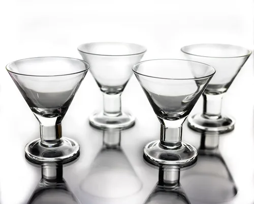 Vista 2 de Badash Caprice - Vasos de Martini de cristal – Juego de 4 vasos de Martini o postre de 6 onzas de 4.5 pulgadas de alto – Vidrio de cristal sin plomo
