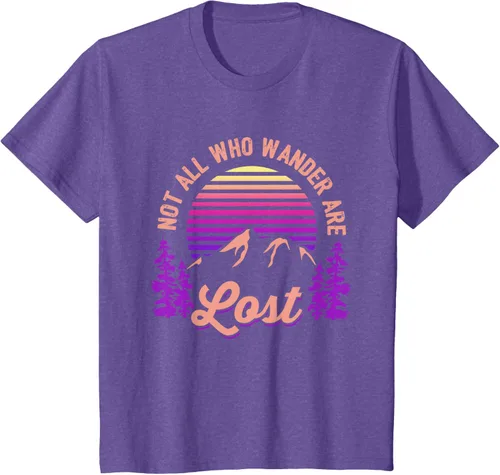 Vista 41 de Not All Who Wander Are Lost Vintage Mountains - Camiseta de senderismo, Negro, S
