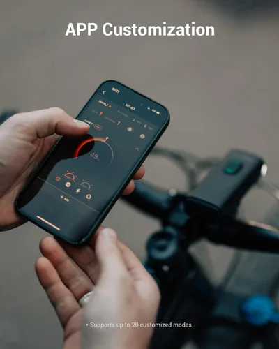 Vista 5 de MagicShine Luz de bicicleta RAY 1600B/RAY 2600B, USB-C carga rápida IPX6 impermeable, equipada con dos faros LED de alta potencia para bicicleta