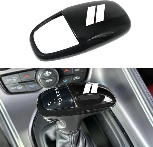 Vista 14 de Cubierta de cabeza de perilla de cambio de marcha para accesorios Dodge Charger 2015-2023 Challenger 2015-2024 Durango 2016-2026, inserción