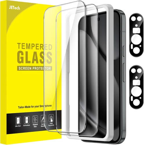 Vista 13 de JETech Protector de pantalla para Google Pixel 6a de 6.1 pulgadas con protector de lente de cámara, herramienta de fácil instalación, compatible