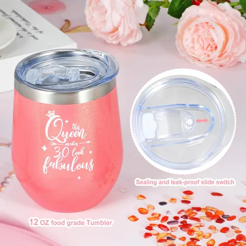 Vista 3 de Regalos de 30 cumpleaños para mujer, regalo de cumpleaños para ella, decoración de cumpleaños para mujeres de 30 años, idea de cumpleaños de 30 años