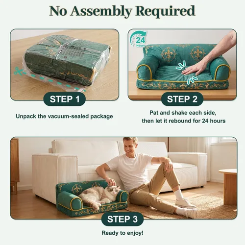 Vista 8 de Sofá cama de lujo para gatos de interior, acogedor sofá