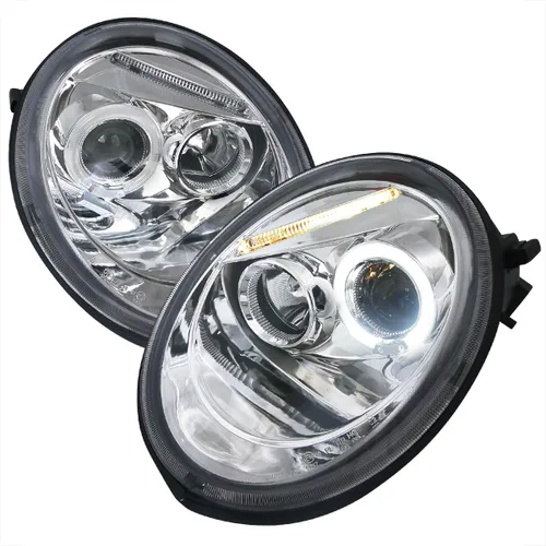Vista 9 de Volkswagen Beetle luces frontales halógenas proyectoras., Negro