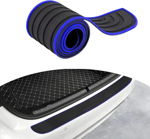 Vista 7 de Ziciner Protector de parachoques trasero de automóvil, protectores de goma antiarañazos anti-colisión para la entrada de la puerta del maletero