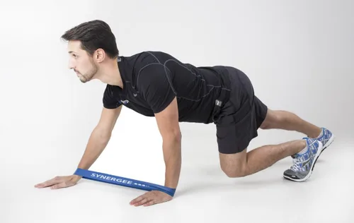 Vista 5 de Synergee Mini bandas de resistencia para ejercicio físico que funcionan mejor cuando entrenas en casa o en el gimnasio