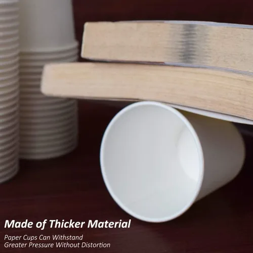 Vista 3 de Vasos de papel, paquete de 150 – Tazas de café de papel caliente y frío de 8 onzas