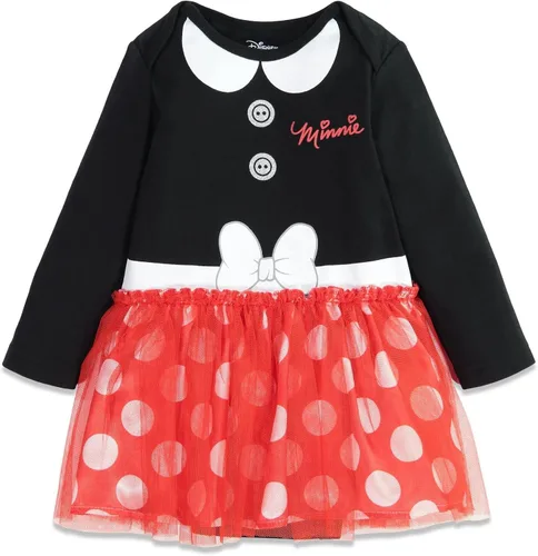 Vista 2 de Disney Minnie Mouse - Traje de cosplay para niñas pequeñas, tutú y diadema, conjunto de 3 piezas para recién nacido a bebé