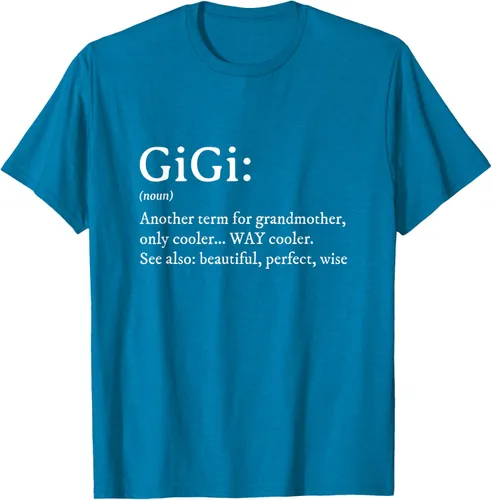 Vista 10 de Gigi Definition - Camiseta de regalo para abuela, cumpleaños y abuela, Negro