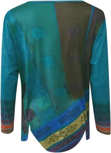 Vista 5 de Camisetas elegantes para mujer, camisas de manga larga para mujer, para usar con leggings, sudaderas largas casuales con cuello redondo