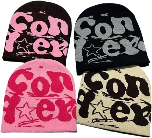 Vista 6 de Mujeres Hombres Y2K Beanie Hat Letra Impresión Sombrero de Punto Sombrero de Lana Cálido Sombrero Casual Deportes Pullover Sombrero Moda Hip Hop
