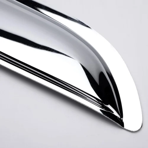 Vista 8 de Viseras laterales cromadas para ventana, deflector de ventilación de viento para Chevry Colorado/GMC Canyon Crew Cab 2004-2012, 4 piezas de montaje