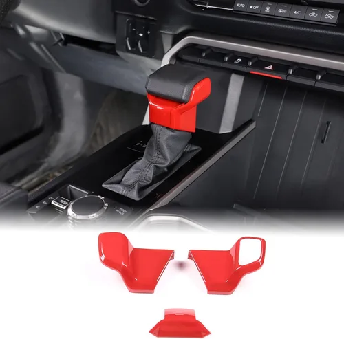 Vista 24 de Aunginsy Cubierta de freno de mano para palanca de cambios de automóvil, compatible con Toyota Tundra 2022+, Sequoia 2023+ y Tacoma 2024+, perilla