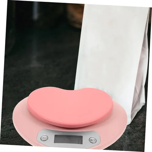 Vista 8 de Plastic Pink Electronic Kitchen Scale 1g 5kg for Baking