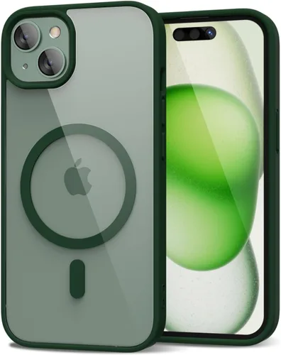 Vista 97 de oakxco Funda magnética transparente compatible con Magsafe, bonita funda delgada y transparente de poliuretano termoplástico no amarillenta, carcasa