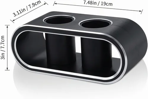 Vista 2 de Soporte de almacenamiento de micrófonos de escritorio de aleación de aluminio de metal, base de soporte para micrófonos inalámbricos, organizador