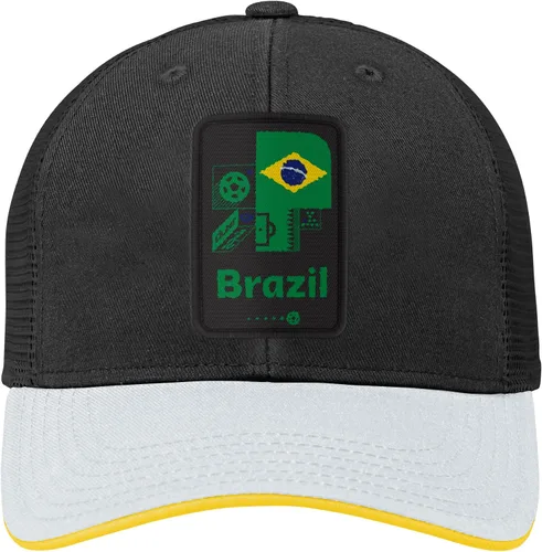 Vista 14 de Outerstuff Sombrero de malla Procrown con mosaico de contraste para la Copa Mundial de la FI verde-blanco