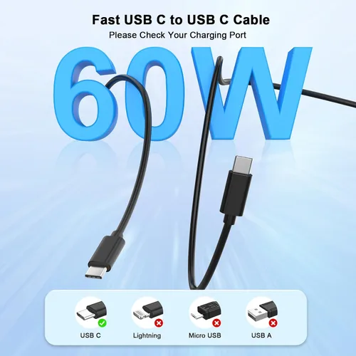 Vista 4 de Matsusho Cargador para iPhone 17, 16, 15, carga rápida, 10 pies, paquete de 2 cargadores de pared USB C de 20 W con cable de carga tipo C de 10 pies