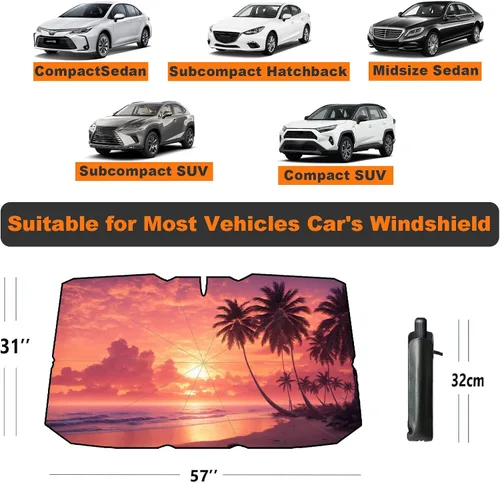 Vista 35 de Parasol plegable para parabrisas de auto para ventana delantera Sombrilla para parabrisas de auto Visor solar para parabrisas 2025 Accesorios