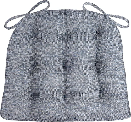 Vista 25 de Barnett Home Decor Cojines para silla de comedor Brisbane plateado gris con lazos - Tamaño mediano 16.5 x 18 Almohadilla para silla - Relleno