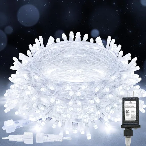 Vista 20 de suddus - Guirnalda 100 luces led conectable, control remoto, enchufe, impermeable, regulable, cable transparente, exterior, otoño, Halloween, Acción
