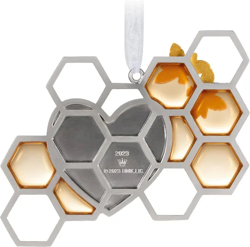 Vista 2 de Adorno de Navidad Hallmark Keepsake 2023, Nuestro amor es dulce, Abeja y panal