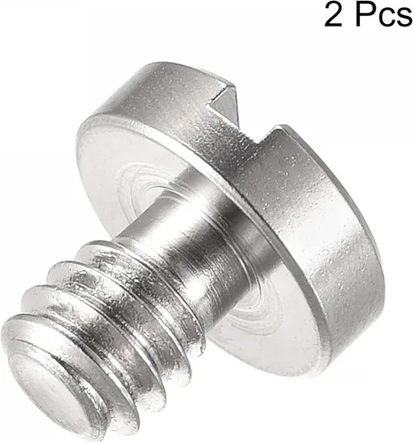 Vista 3 de uxcell Tornillo de trípode para cámara, adaptadores de tornillo de montaje macho de 1/4 pulgadas, ranurados de 0.3 pulgadas de longitud para soporte
