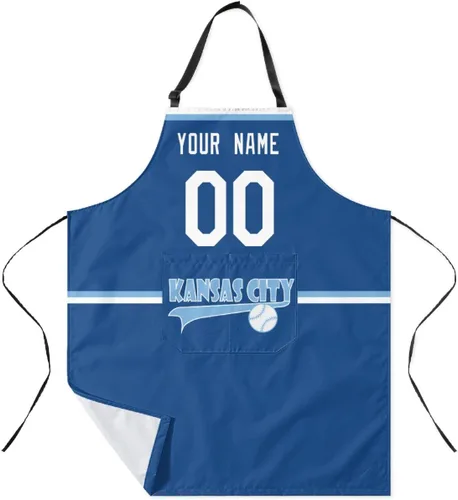 Vista 29 de ANTKING Custom Apron with Pocket Custom Any Name and Any Number Gifts for Dad Men Fans