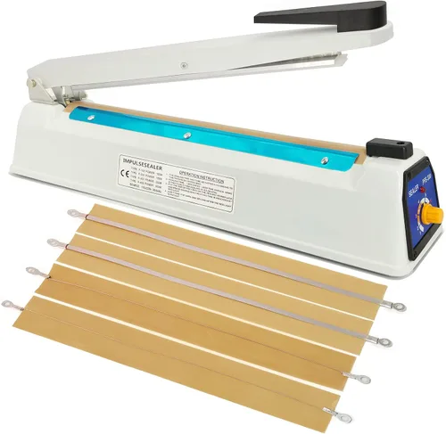 Vista 11 de Sellador térmico de 16 pulgadas para bolsas de plástico, sellador térmico de bolsas de plástico de metal, sellador térmico de bolsas de mylar
