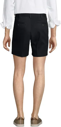 Vista 2 de Lands' End Pantalones cortos chinos de ajuste tradicional de 6 pulgadas sin hierro para hombre