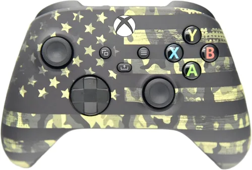 Vista 7 de Controlador inalámbrico personalizado compatible con PC, Windows 10+, Series X/S y One (Series X/S camuflaje verde)