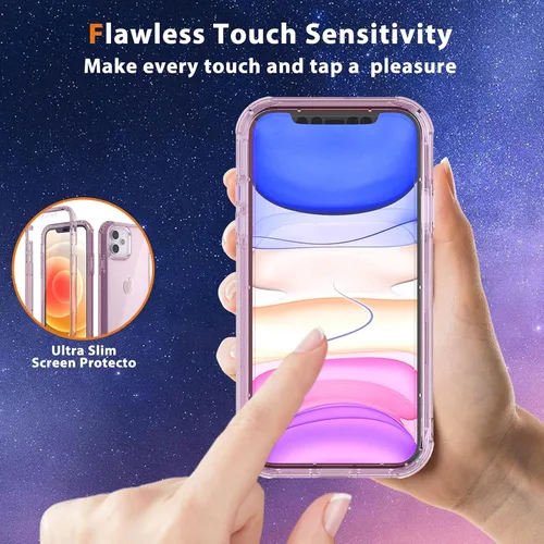 Vista 6 de Lifedance Nuevo para iPhone 11, Funda Protectora Completa y Resistente con Protector de Pantalla Integrado, Protección contra Caídas de 10 Pies