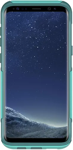 Vista 2 de OTTERBOX Serie Commuter para Samsung Galaxy S8+ - Embalaje al por menor - Aqua Mint Way (Aqua Mint/Mountain Range Green)