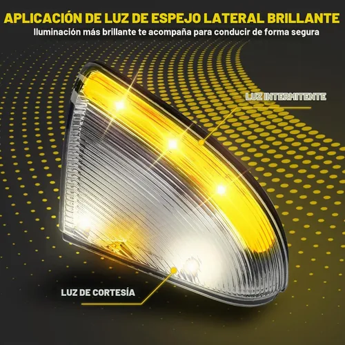 Vista 3 de Bombilla LED para espejo lateral, bombilla de señal de giro, cubierta de lente para Dodge Ram 1500 2009-2011 2012 2013 2014 2015 2016 2017 2018 Ram