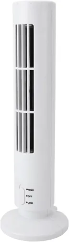 Vista 2 de AUNMAS Mini Tower Fan Bladeless Quiet Usb Two Speed Desktop (White)