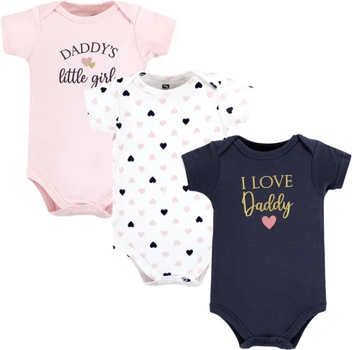 Vista 422 de Hudson Baby baby-girls Cotton Bodysuits 3-pack