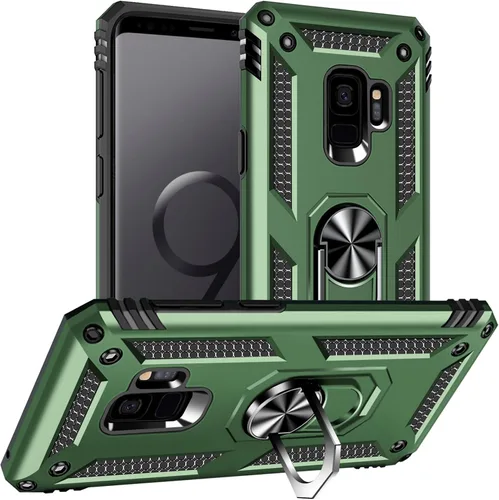 Vista 35 de Yiakeng Funda para Samsung Galaxy S8, Samsung S8, funda protectora de grado militar con anillo para Samsung Galaxy S8 (verde militar)