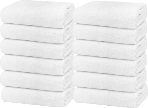 Vista 18 de Avalon Towels Toallas de baño para baño, 100% algodón, color negro, paquete de 12 (24 x 48 pulgadas), juego de toallas de baño de secado rápido