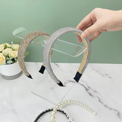 Vista 5 de Organizador de acrílico para diadema, paquete de 2 accesorios para el cabello
