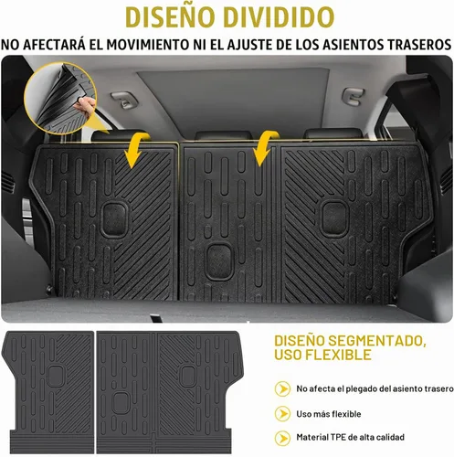 Vista 3 de Alfombrilla de respaldo para Hyundai Tucson 2022-2026 para todo tipo de clima, protector de asiento trasero de elastómero termoplástico, forro