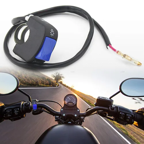 Vista 5 de 1 pieza de interruptor de manillar de motocicleta, botón de encendido y apagado, parte de ajuste para luz de motocicleta LED U5 U7 U2, interruptor